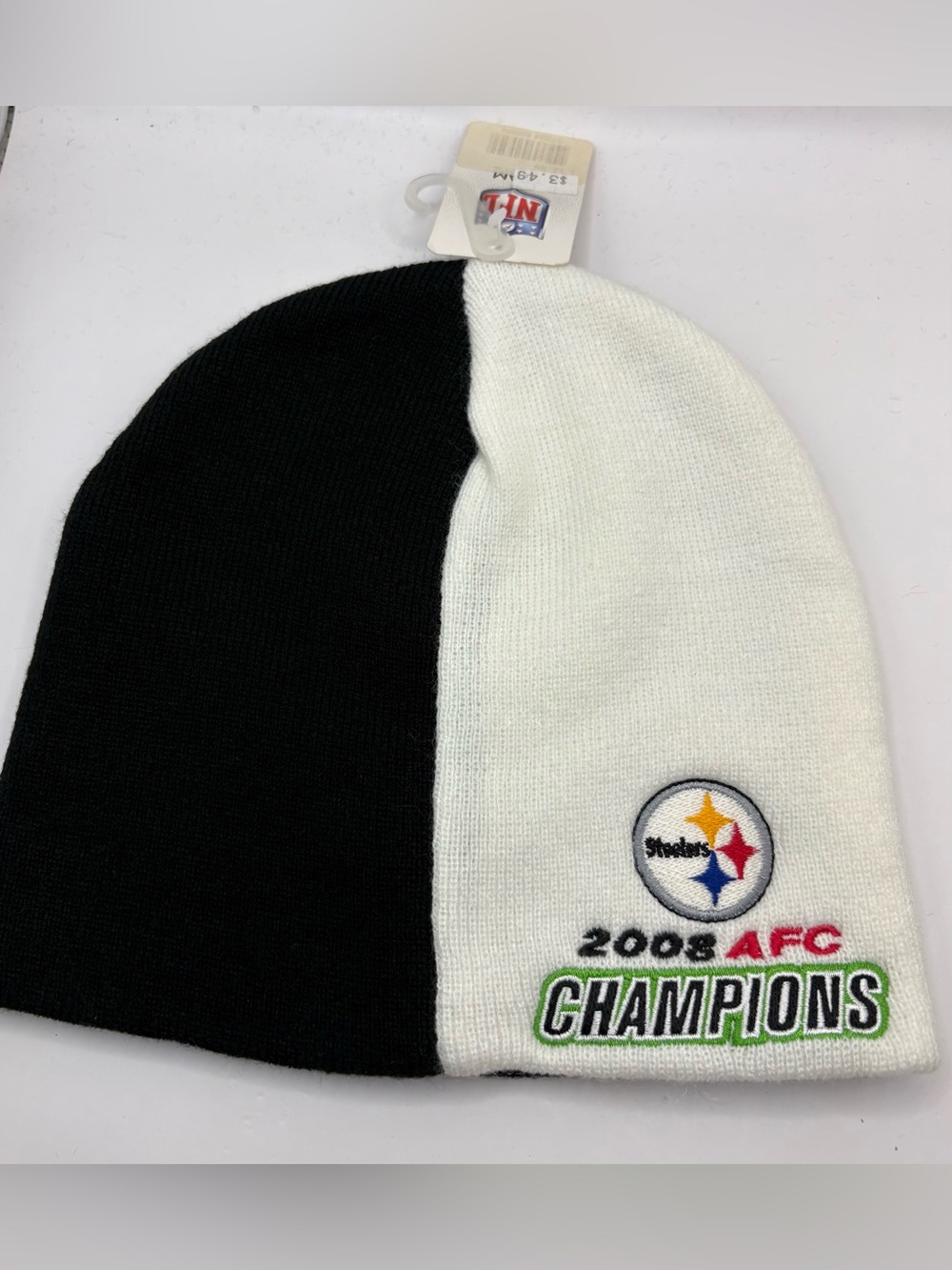 NFL Pittsburgh Steelers 2008 AFC Champions Black/White Beanie